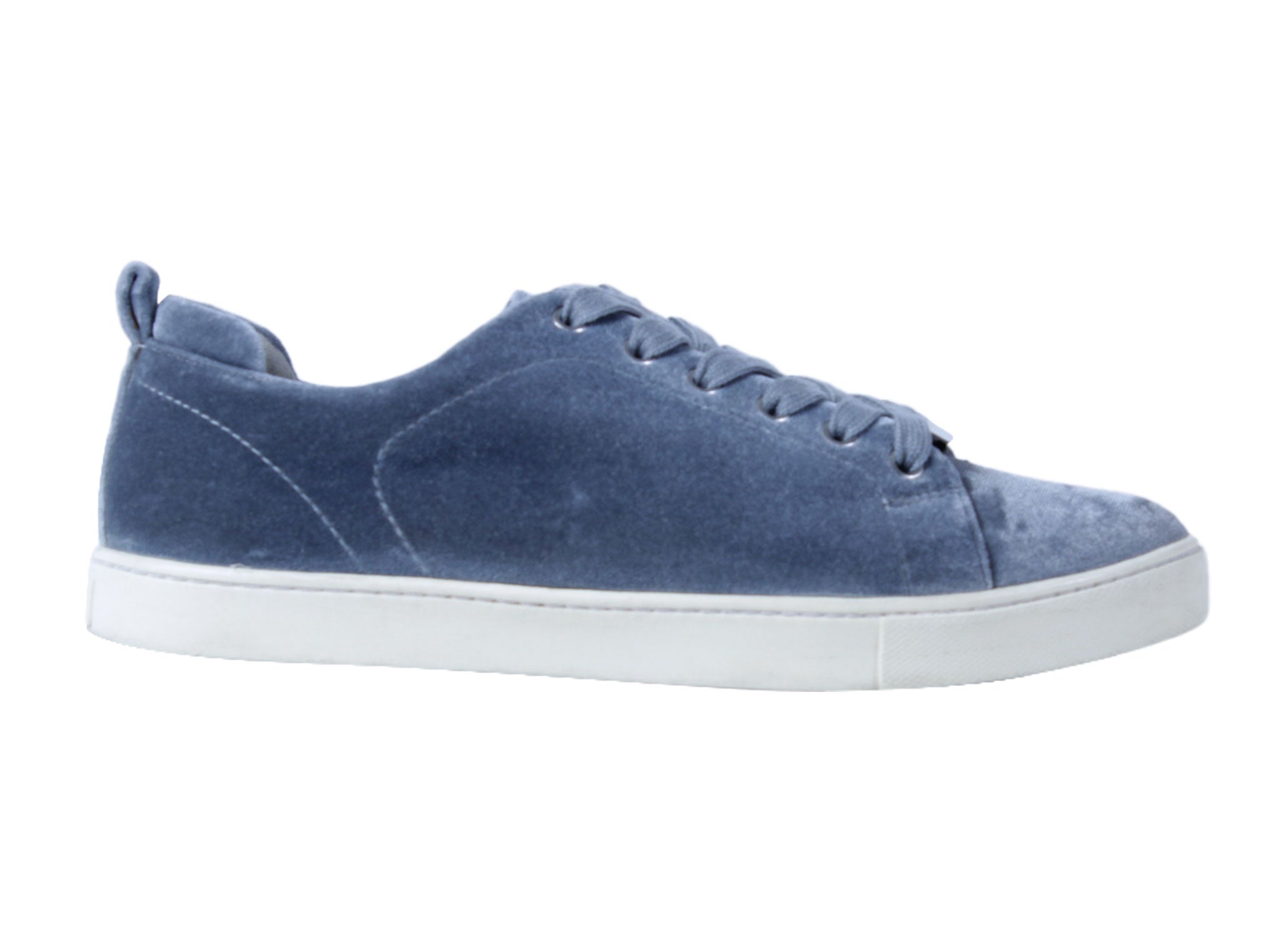 Zapatillas terciopelo azul suela blanca | Talla 38