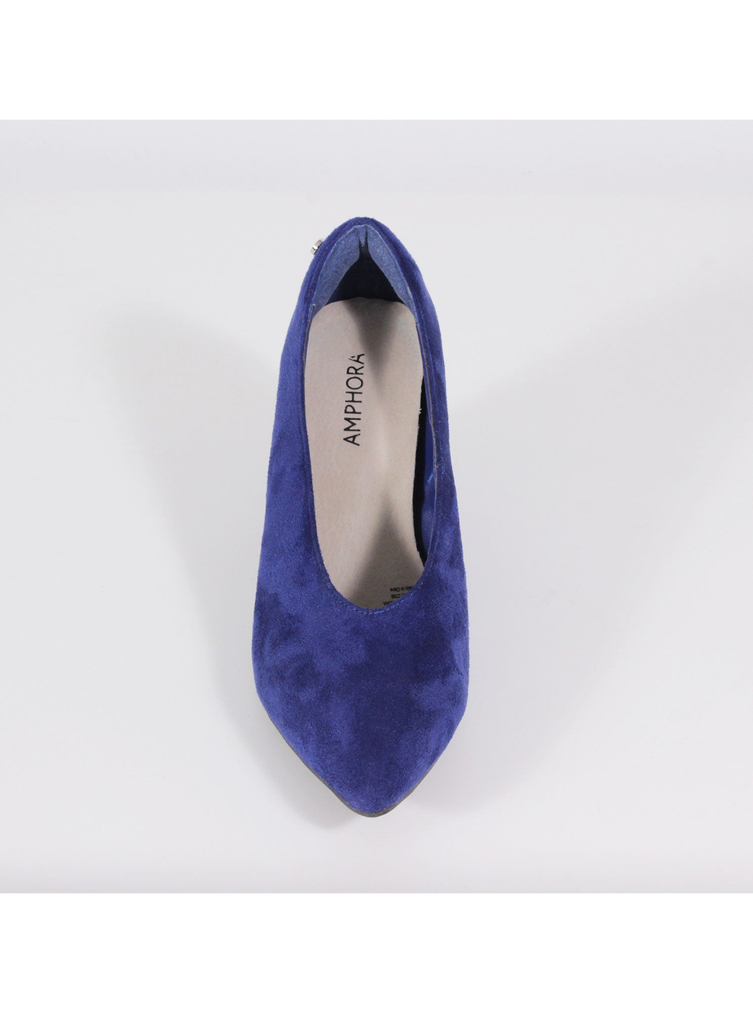 Zapatos gamuza azul taco medio | Talla 36