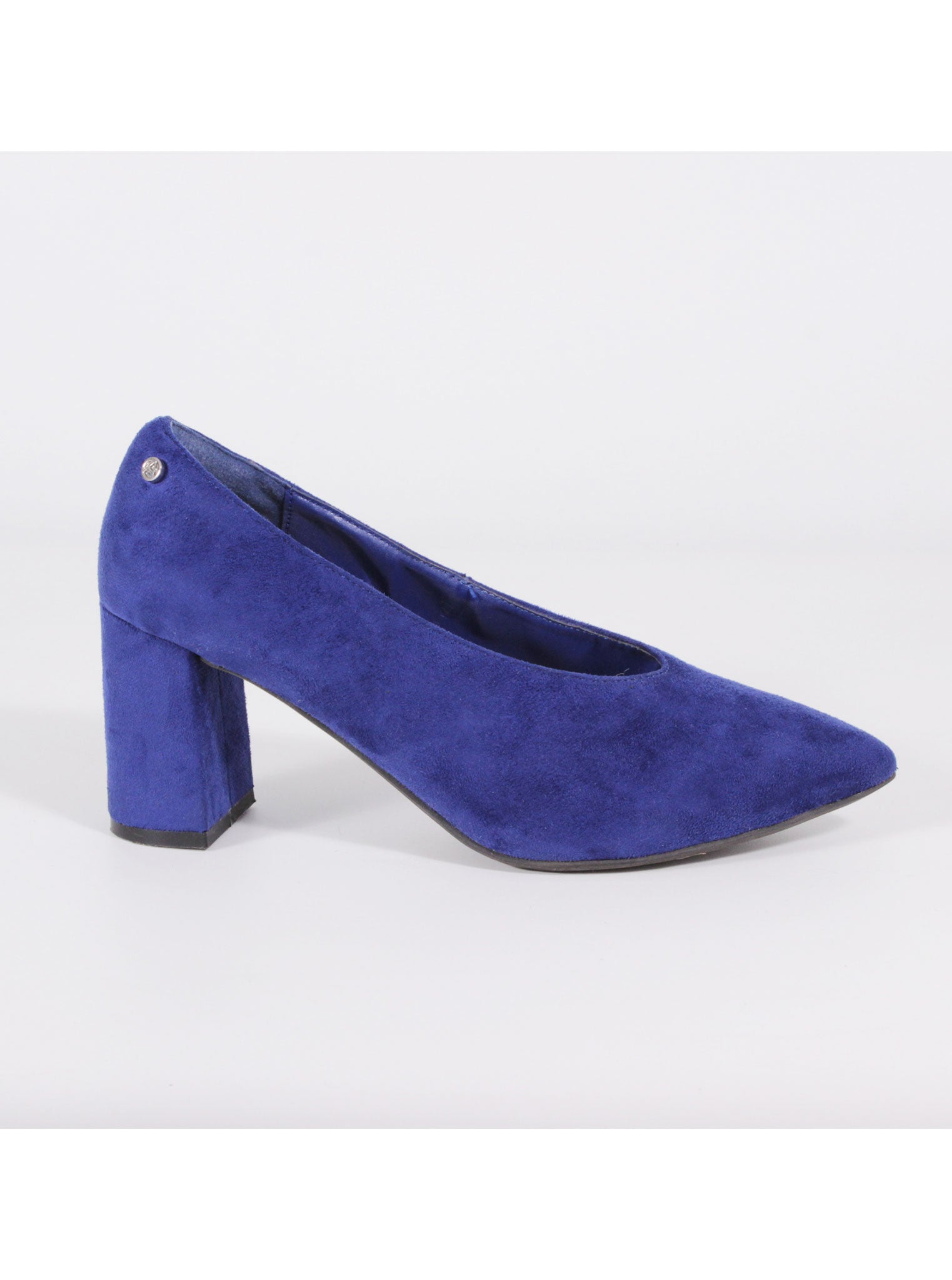 Zapatos gamuza azul taco medio | Talla 36
