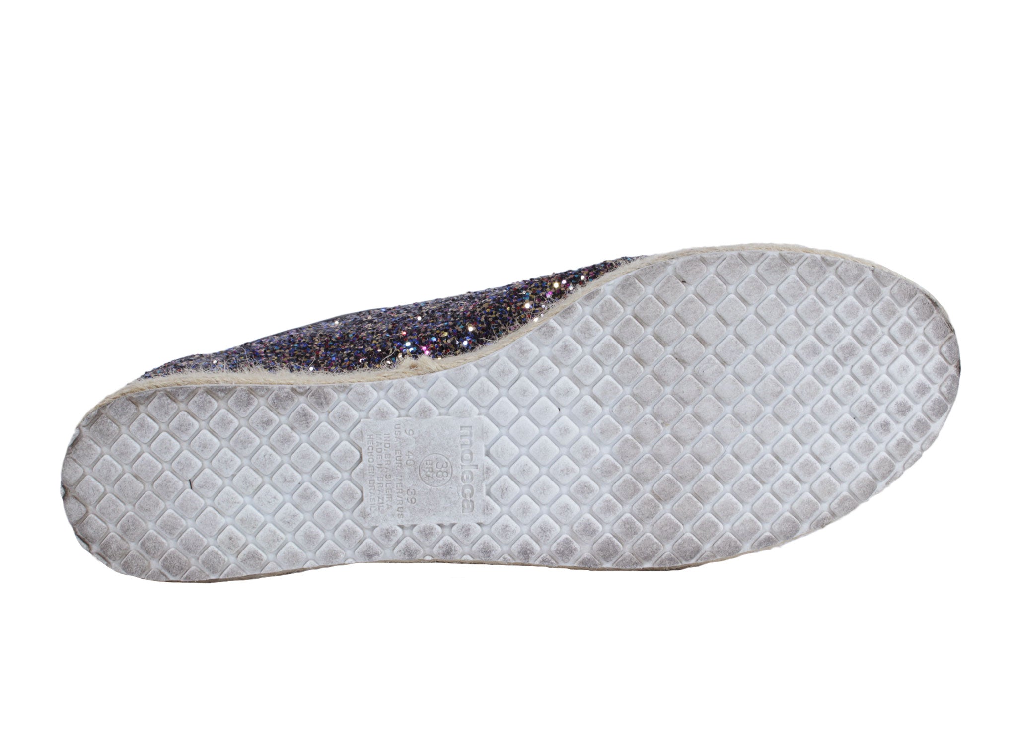 Zapatilla glitter multicolor con cordones | Talla 40