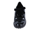 Zapatos tipo oxford charol negro con lazo | Talla 38