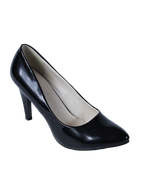 Zapato taco alto charol negro elegante | Talla 39