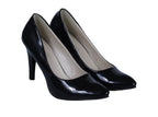 Zapato taco alto charol negro elegante | Talla 39