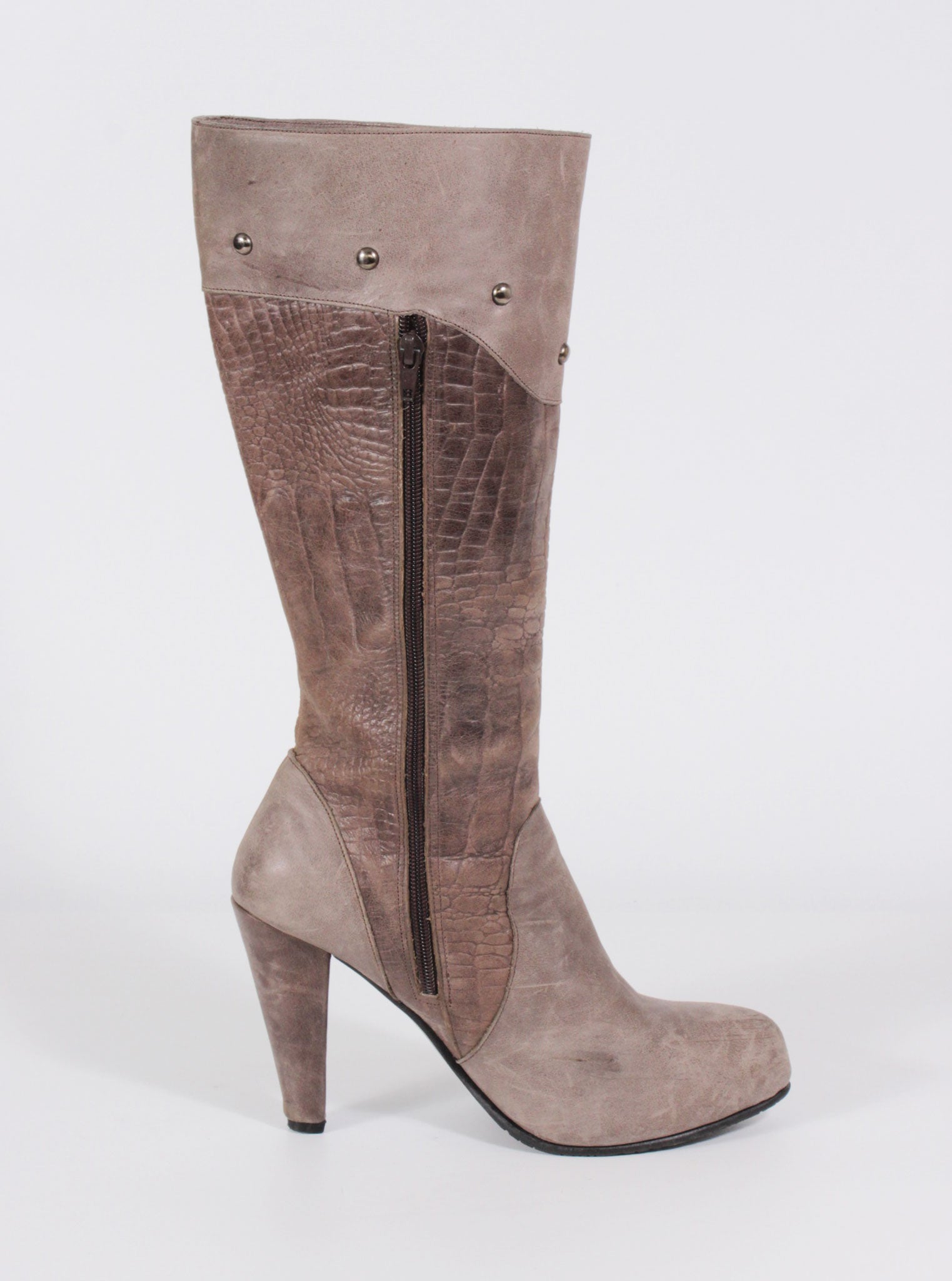 Botas altas textura combinada | Talla 38