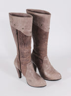 Botas altas textura combinada | Talla 38