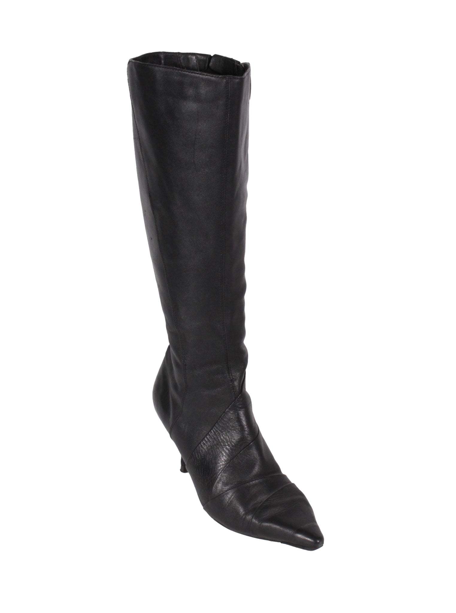 Botas negras taco aguja cuero | Talla 37