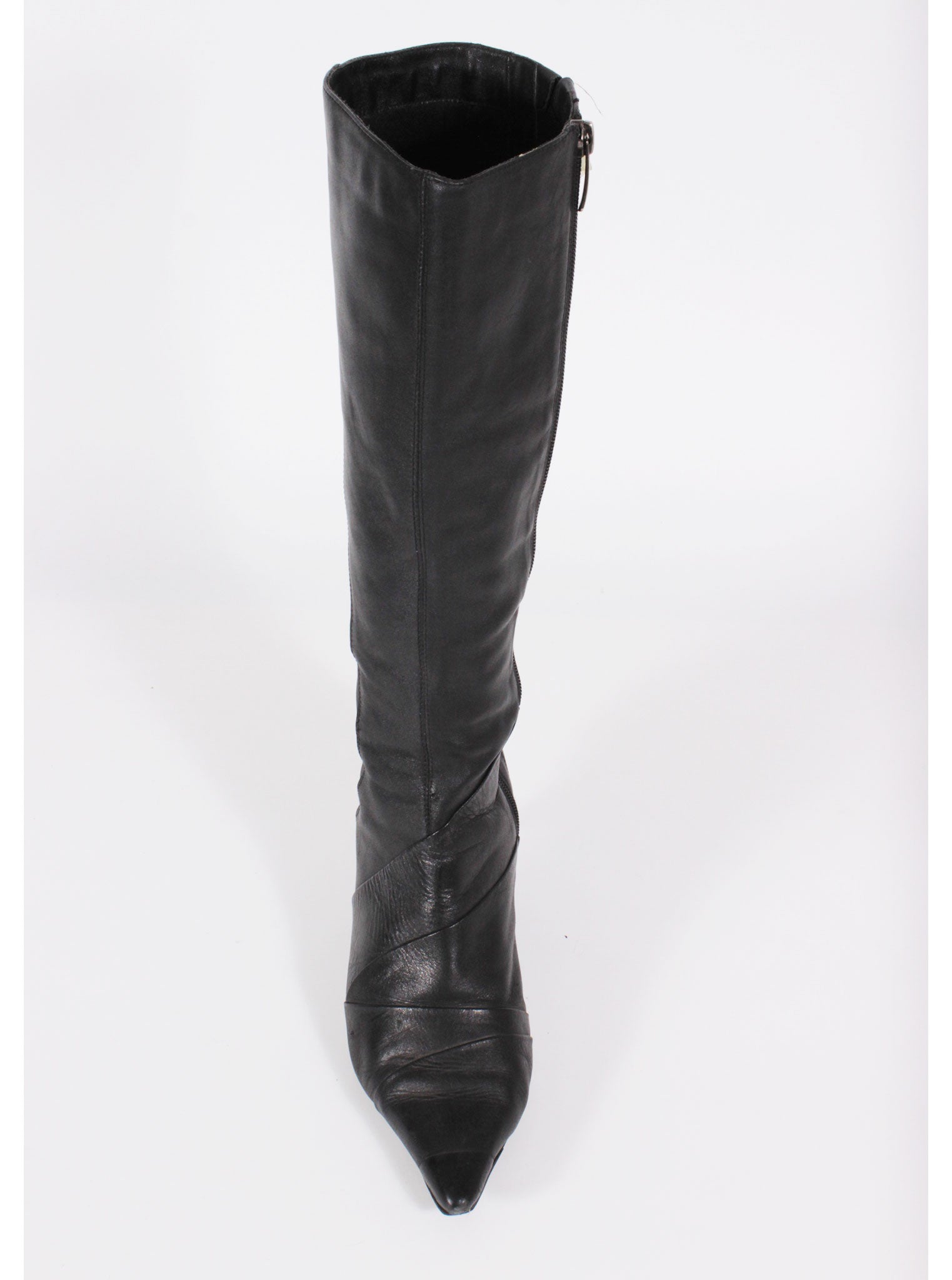 Botas negras taco aguja cuero | Talla 37