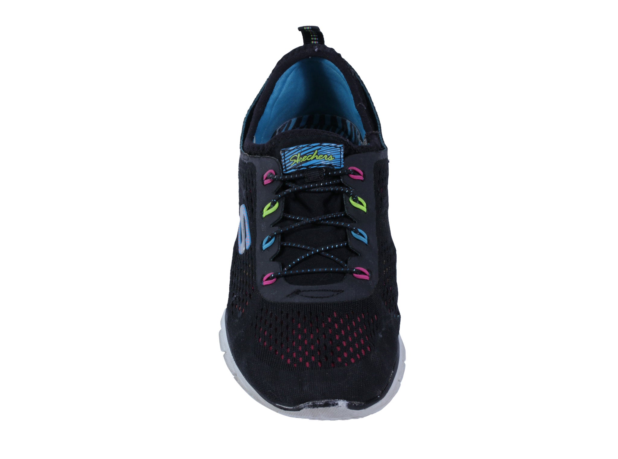 Zapatillas Skechers negras con detalles multicolor | Talla 38