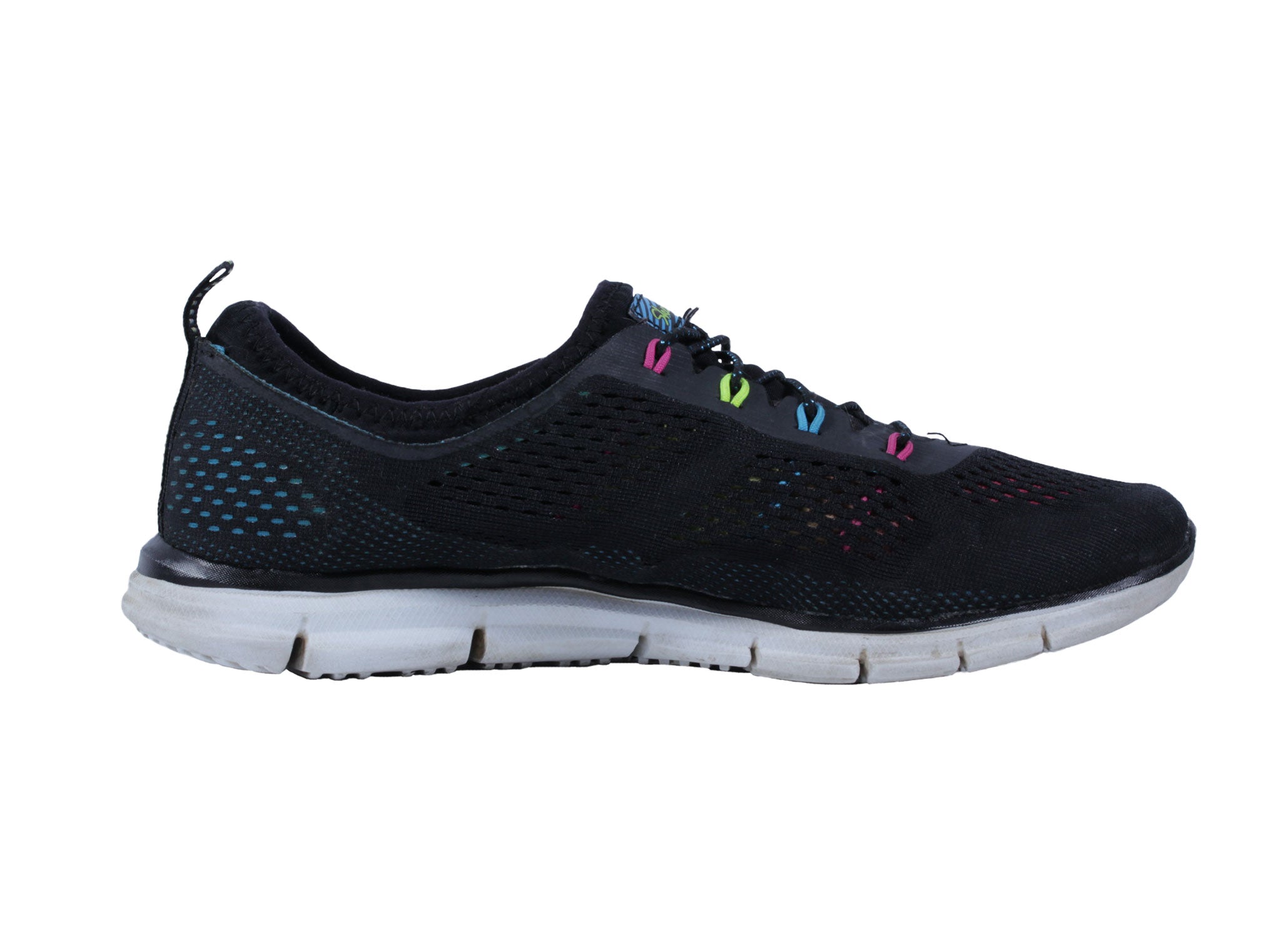 Zapatillas Skechers negras con detalles multicolor | Talla 38