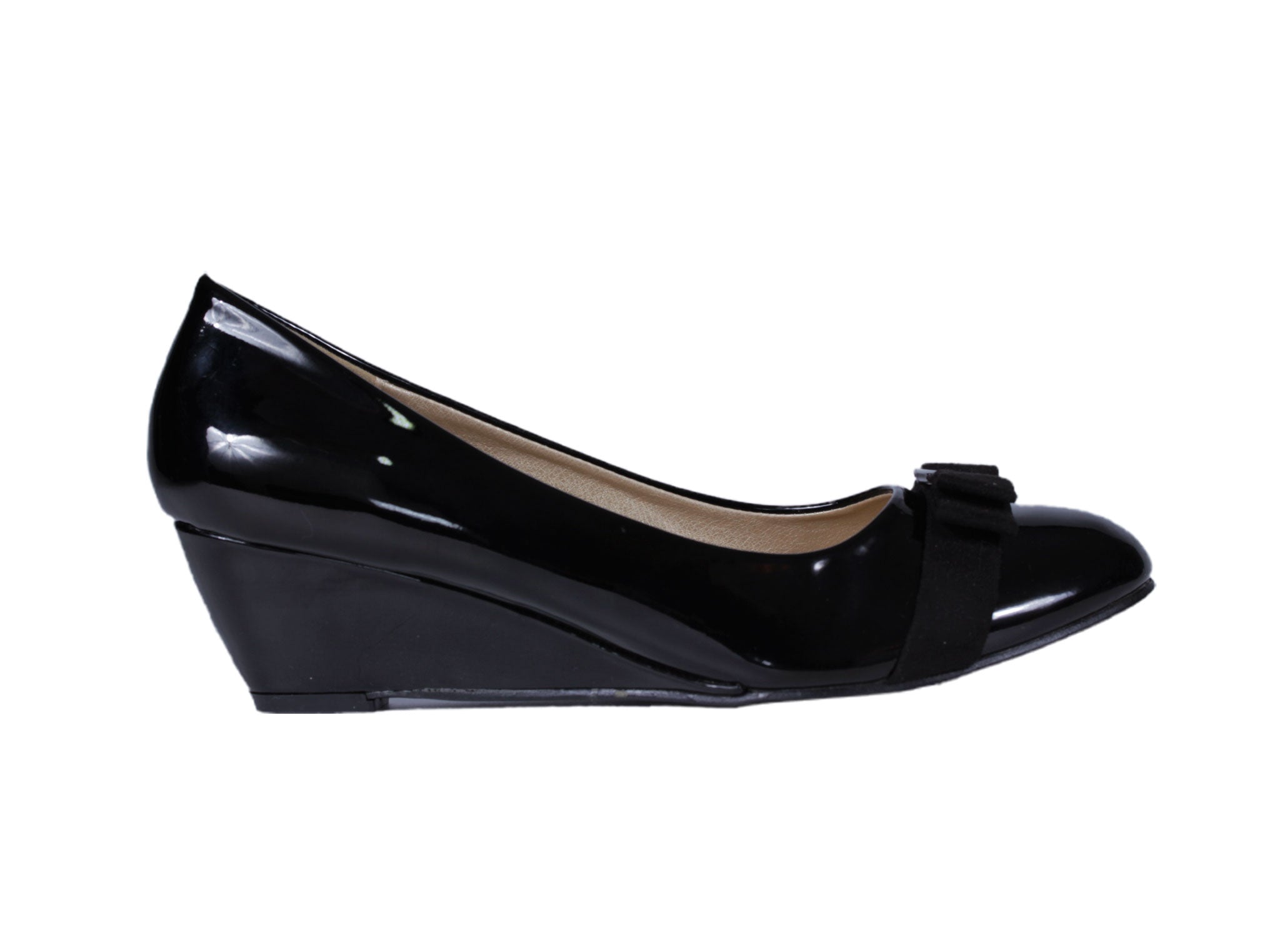 Zapatos charol negros con moño | Talla 38