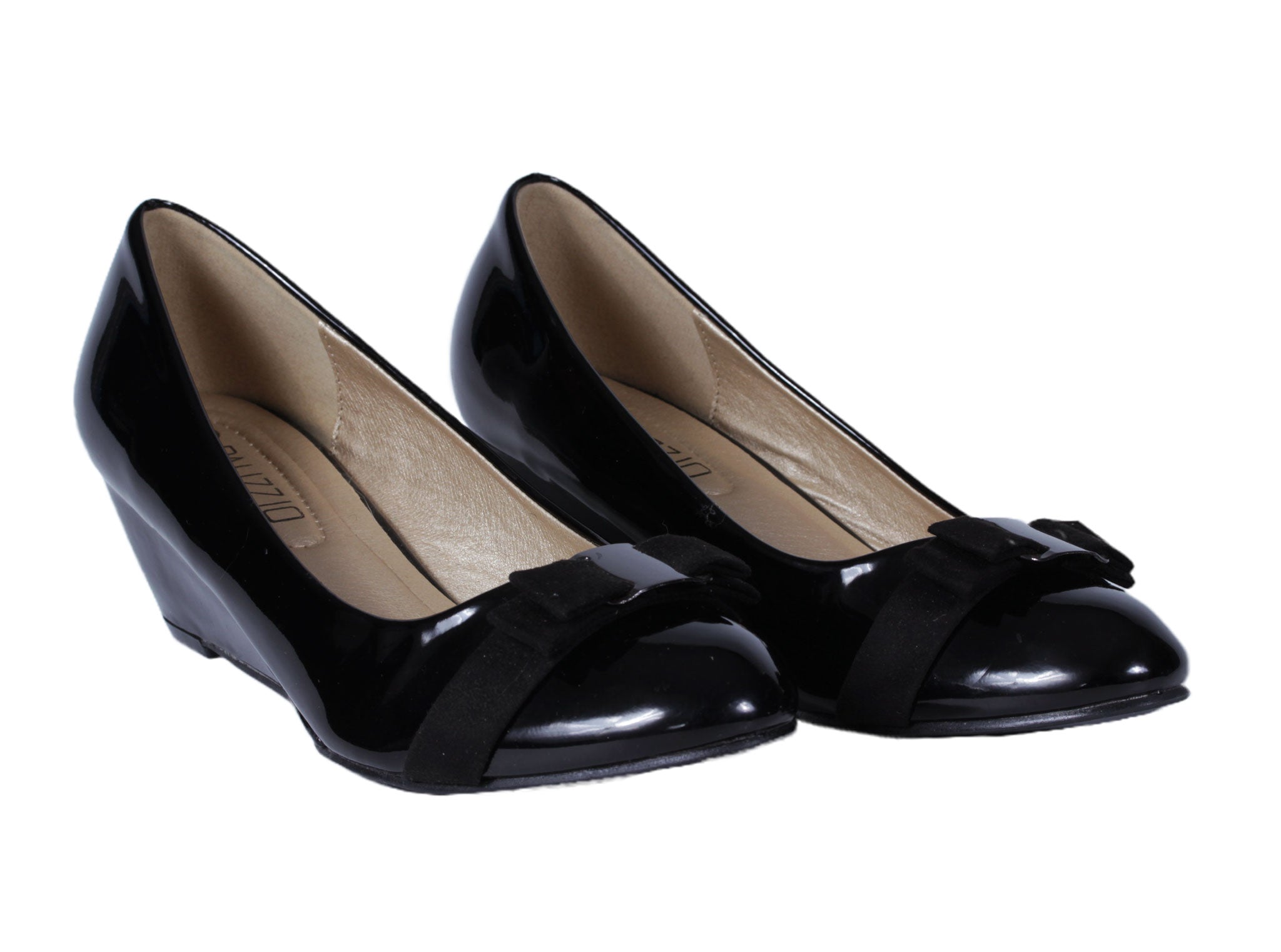 Zapatos charol negros con moño | Talla 38