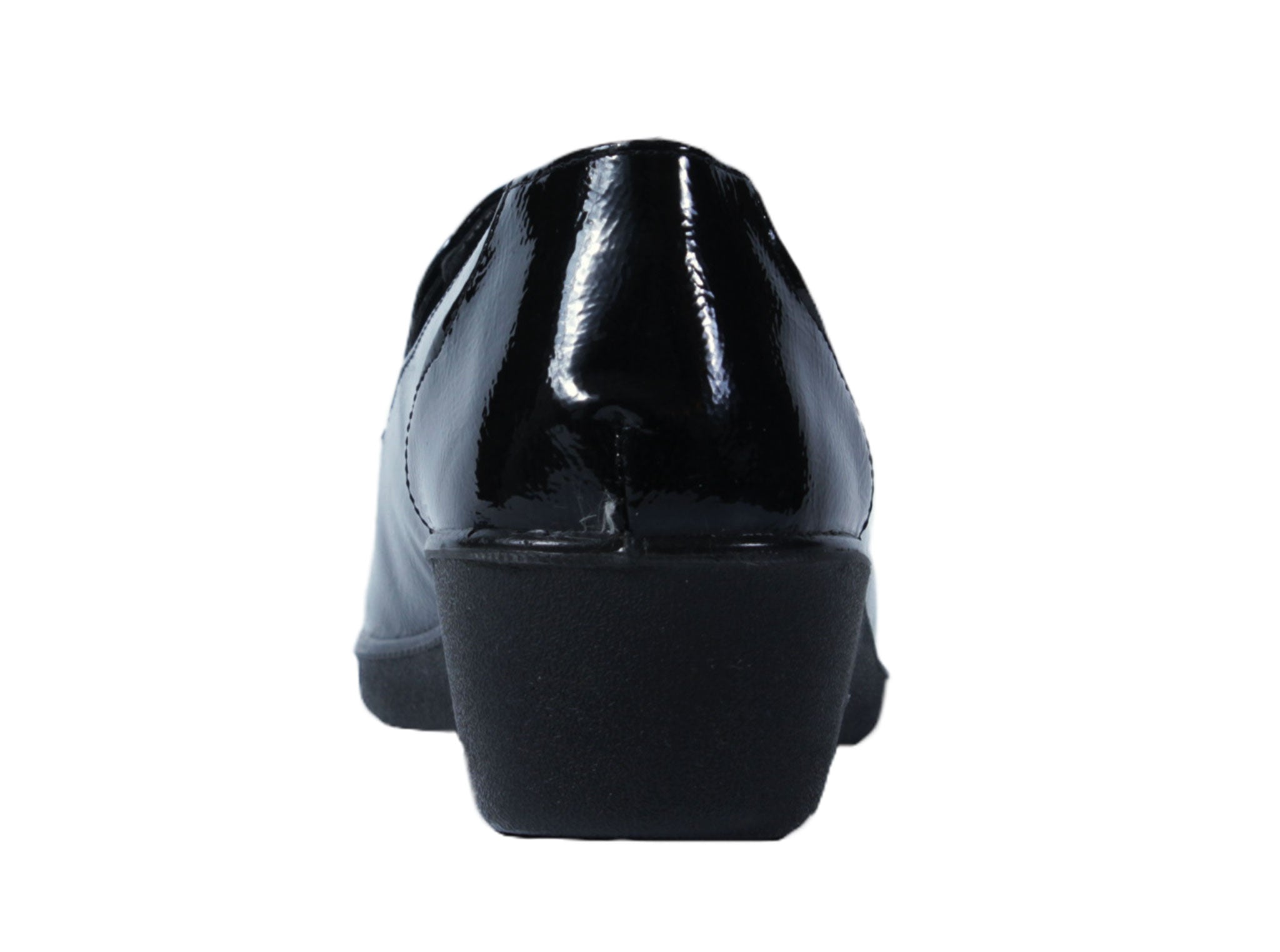 Zapatos negros charol y terciopelo| Talla 38