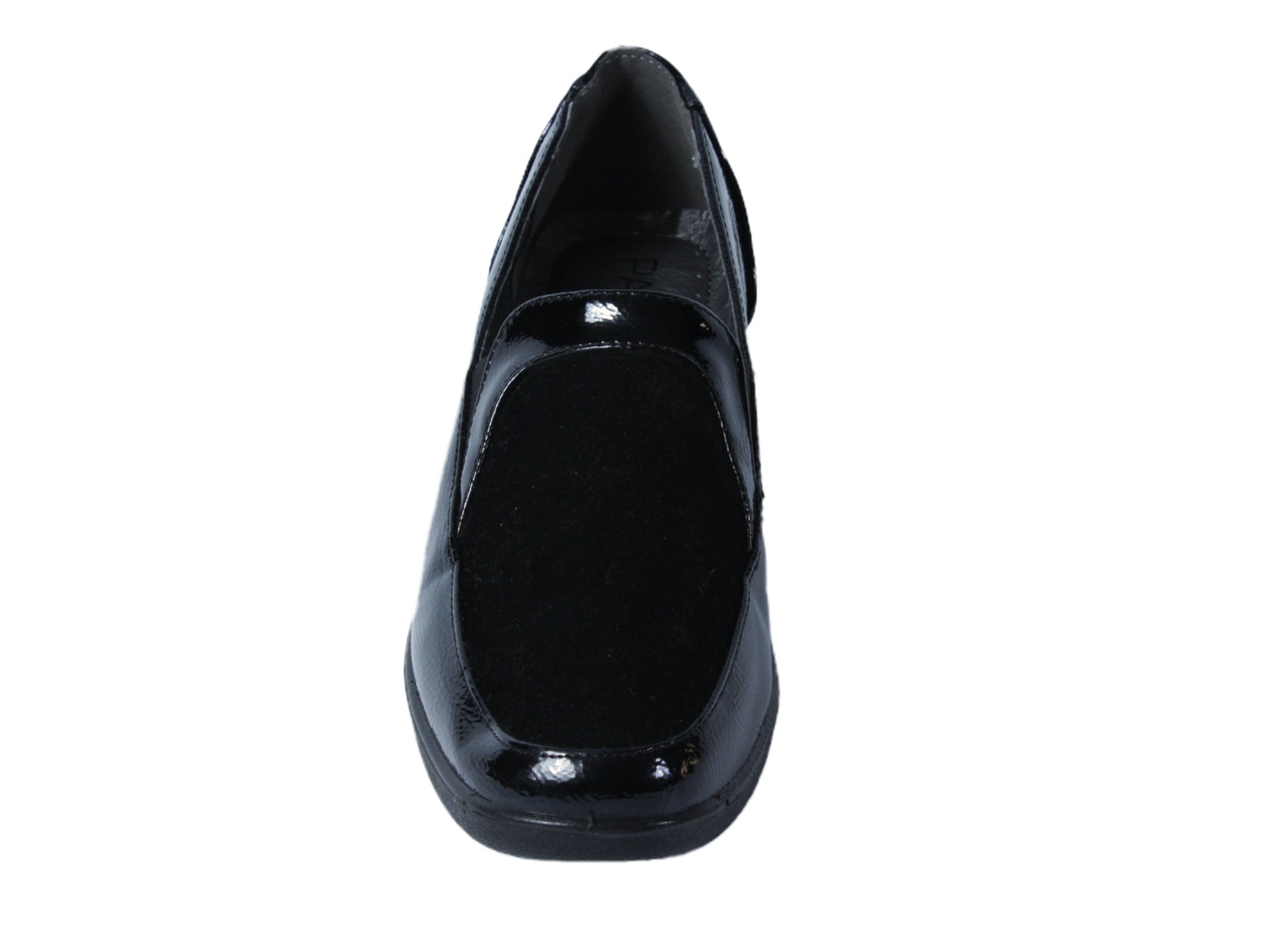 Zapatos negros charol y terciopelo| Talla 38