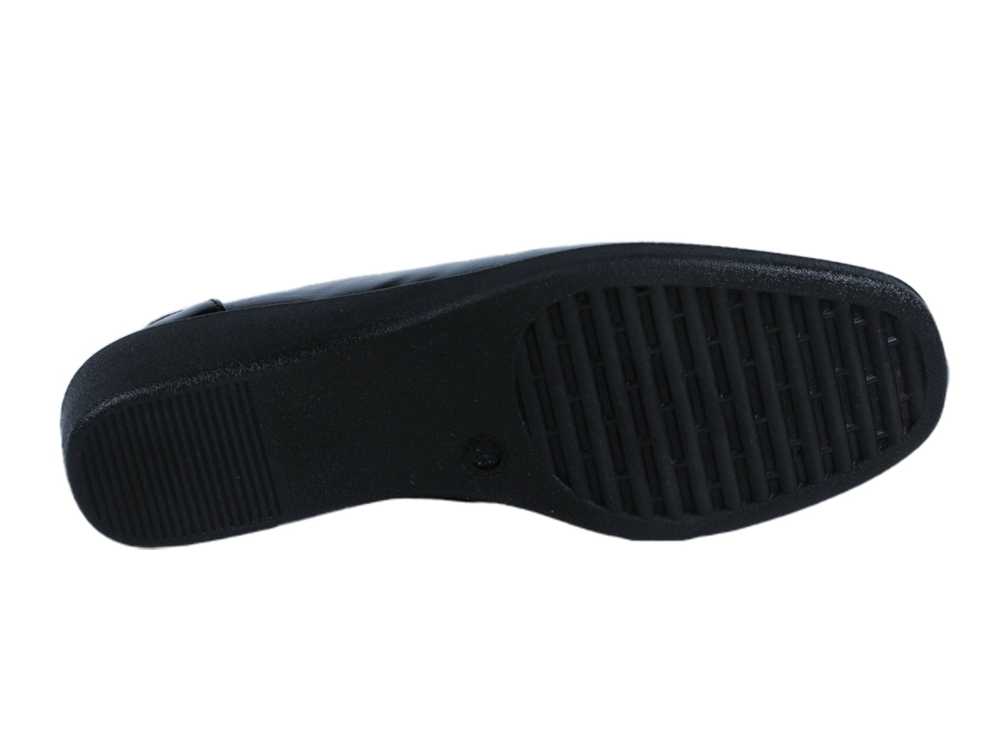 Zapatos negros charol y terciopelo| Talla 38