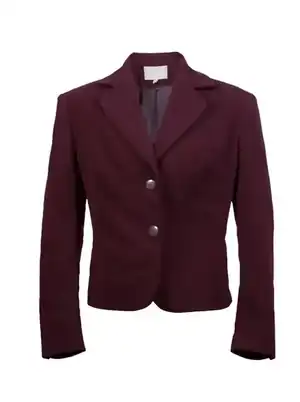 Blazer burdeo mujer corte clásico