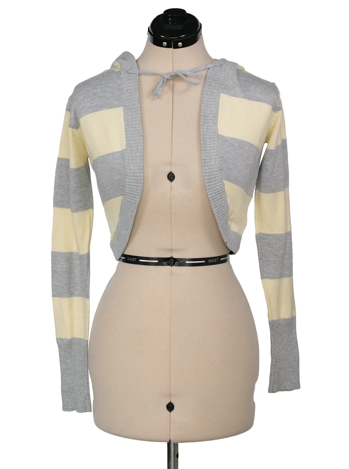 Cardigan corto con capucha y amarra frontal