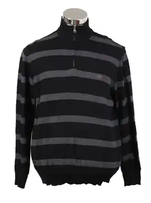Chaleco rayado con cierre y cuello alto Dockers