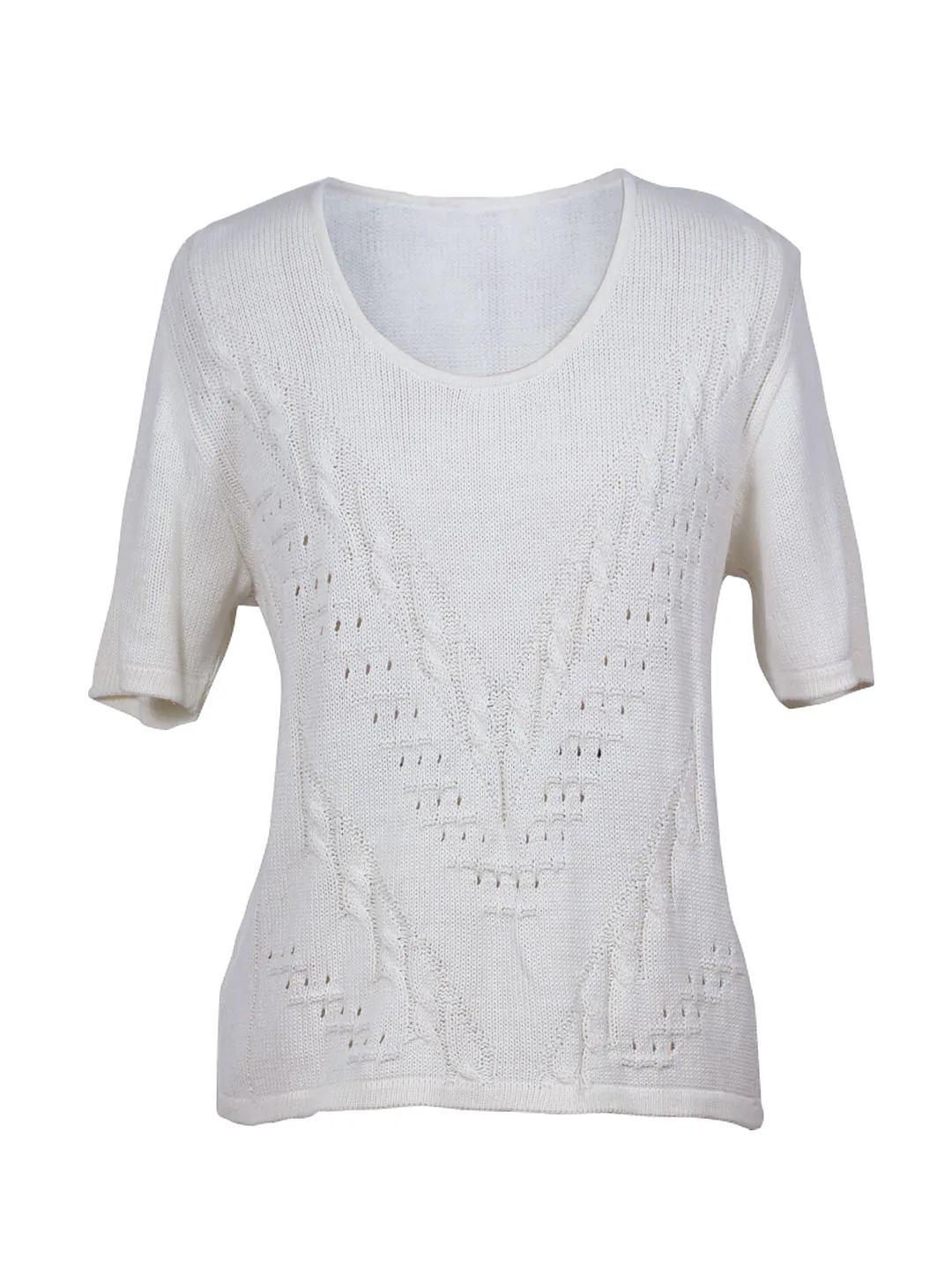 Polera tejida blanca