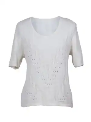 Polera tejida blanca