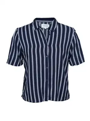 Camisa corta rayada azul Cherokee
