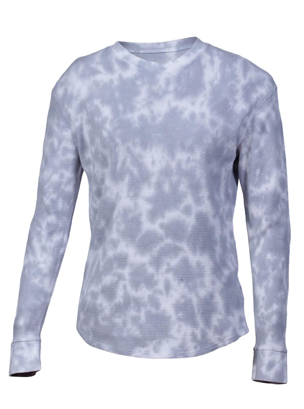 Polera gris manga larga efecto desteñido unisex