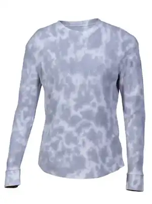 Polera gris manga larga efecto desteñido unisex