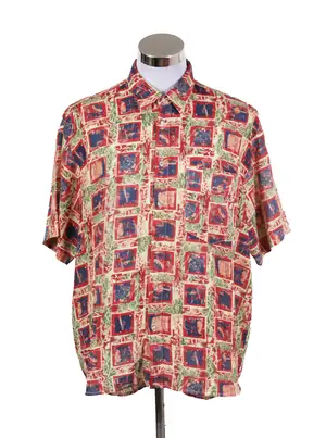 Camisa guayabera estampada ligera