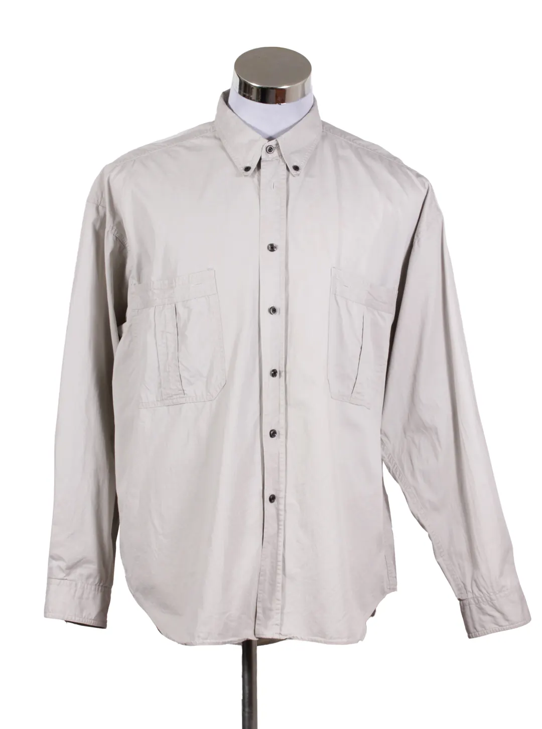 Camisa gruesa gris estructurada