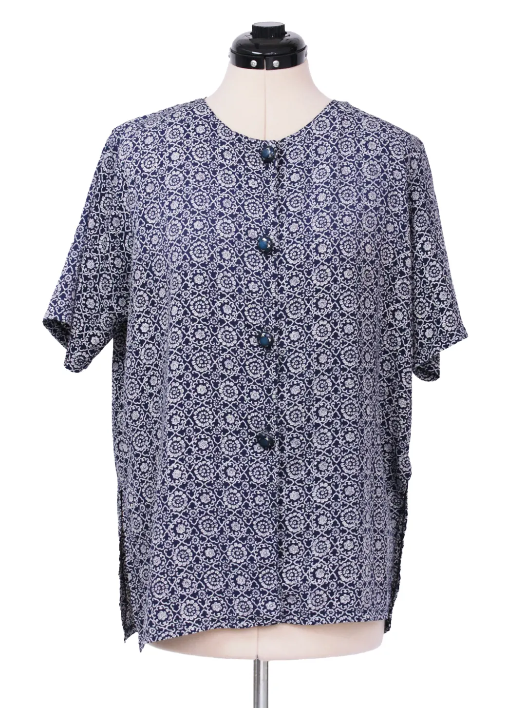 Blusa estampado geométrico botones