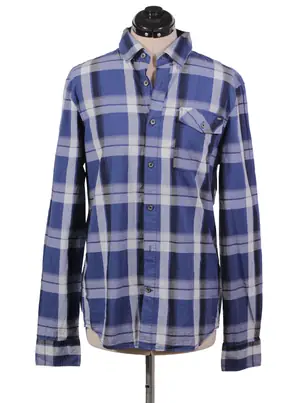 Camisa cuadrillé azul liviana