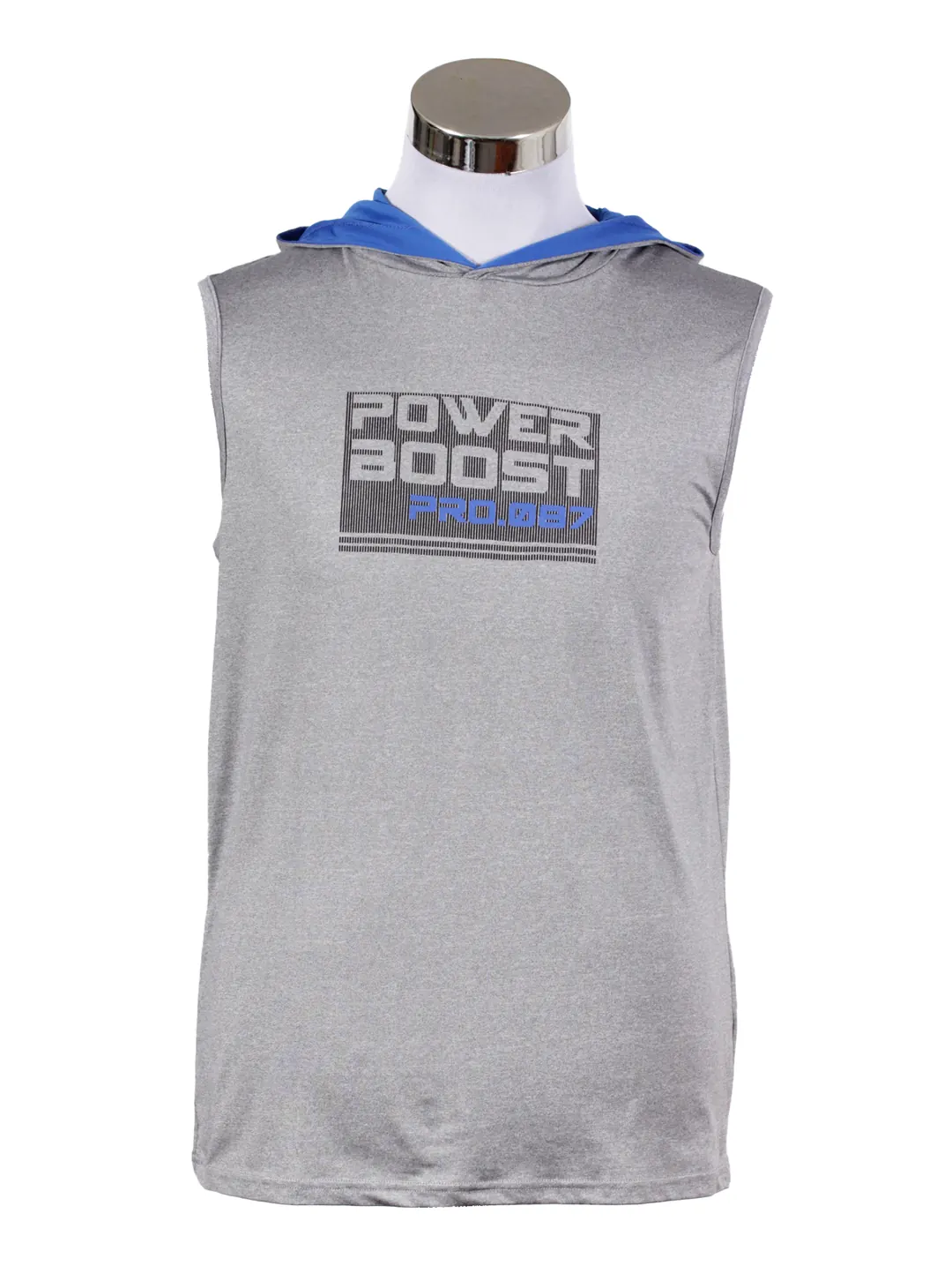 Polera deportiva sin mangas con capucha