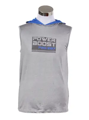 Polera deportiva sin mangas con capucha