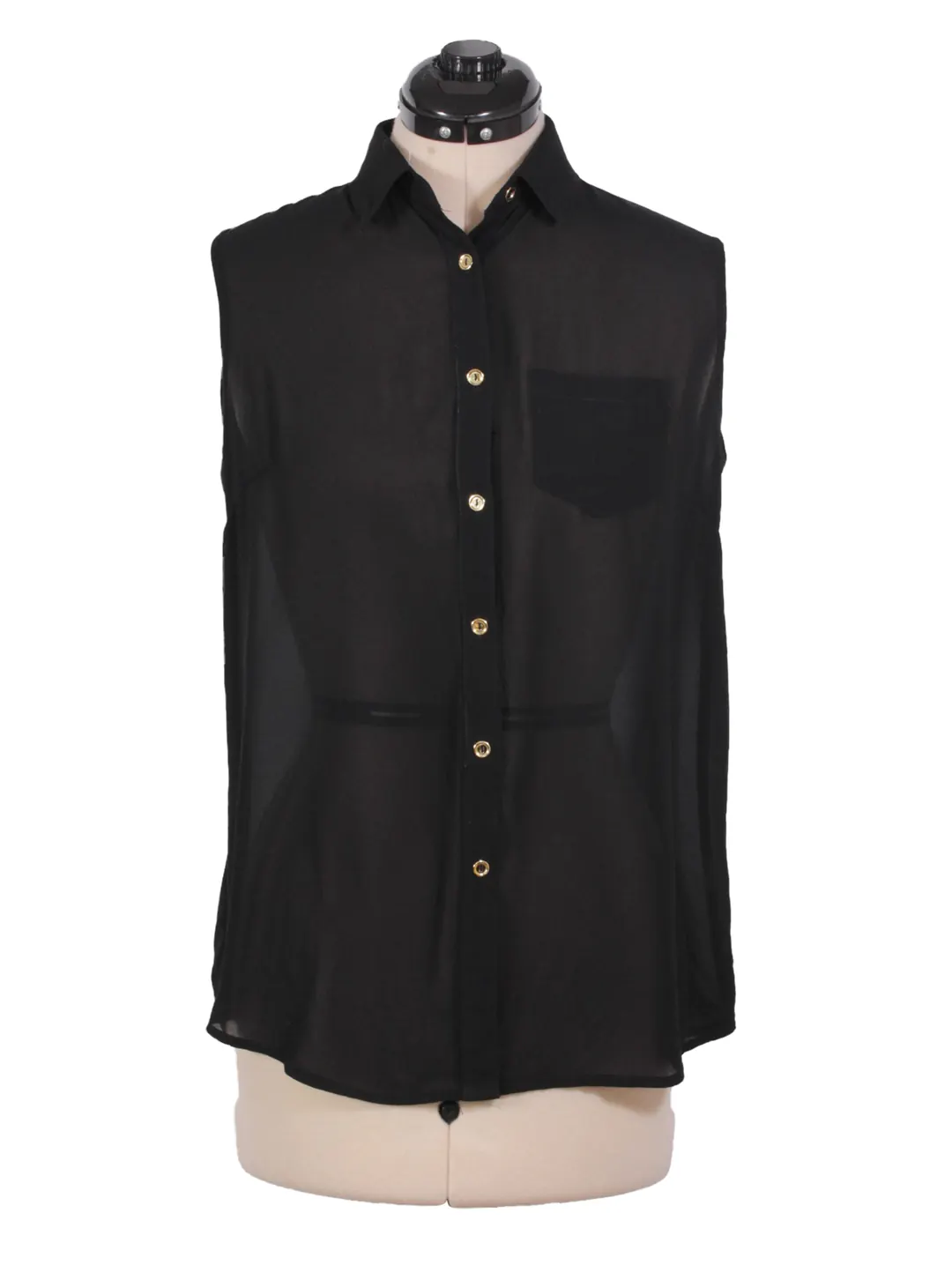 Polera de gasa negra Atmosphere
