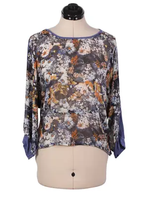 Blusa azul con transparencia Alma
