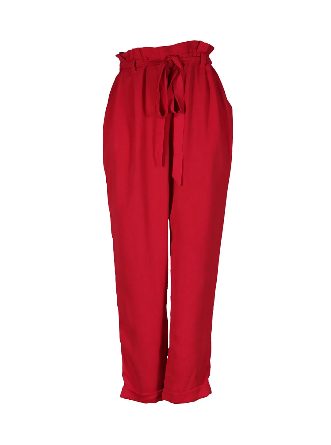 Pantalón de tela rojo Sybilla