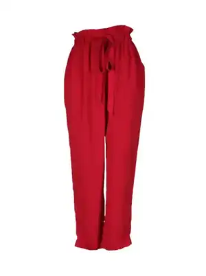 Pantalón de tela rojo Sybilla