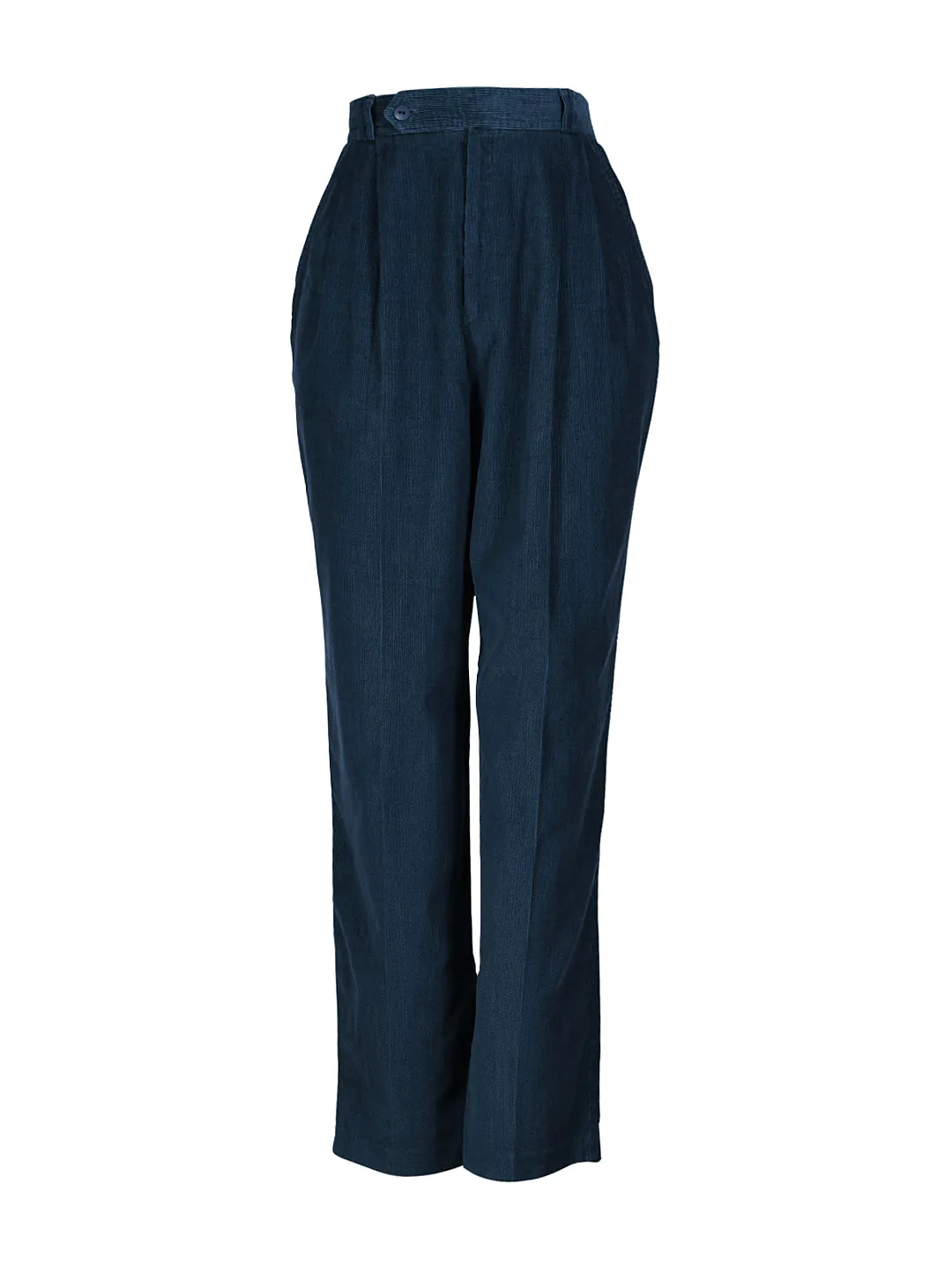 Pantalón de tela azul petróleo
