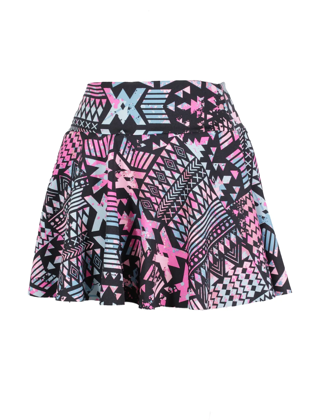 Falda short estampada geométrica
