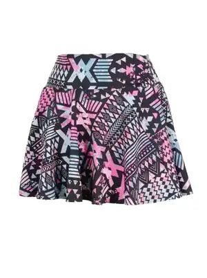 Falda short estampada geométrica