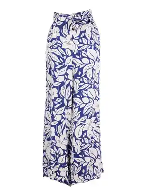 Pantalón fluido ajustable bicolor