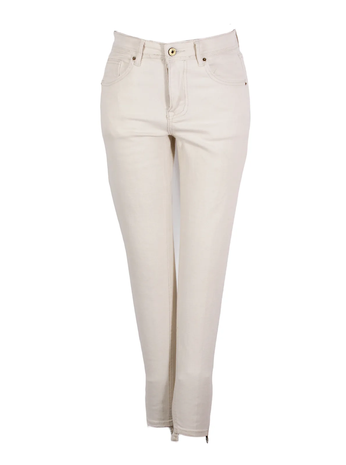 Jeans blanco skinny elasticado