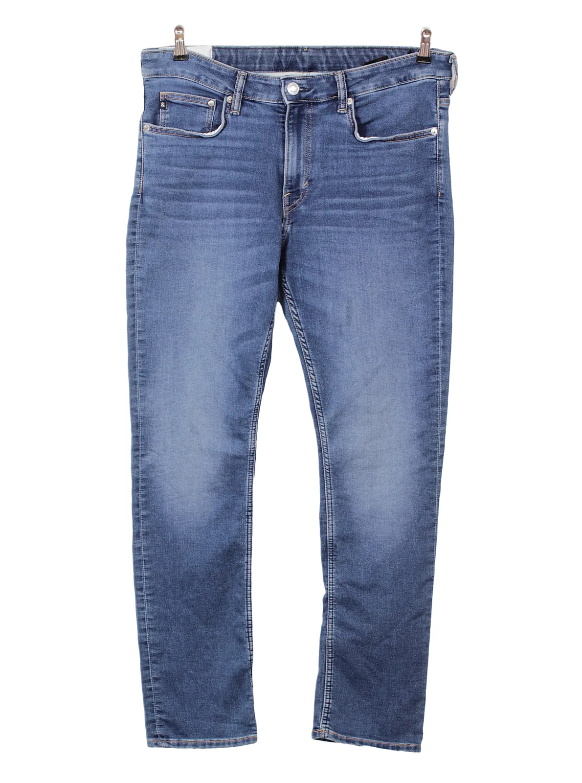 Pantalón denim regular fit clásico lavado medio