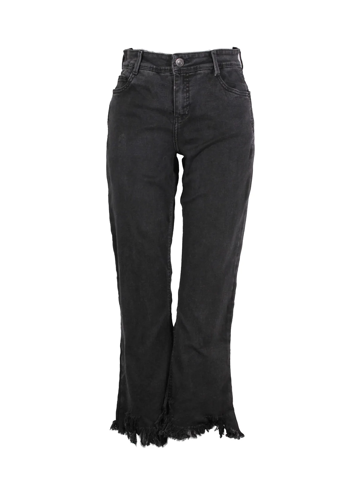 Jeans negro corto pata de elefante Americanino