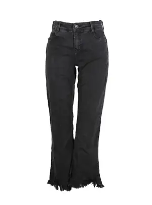 Jeans negro corto pata de elefante Americanino