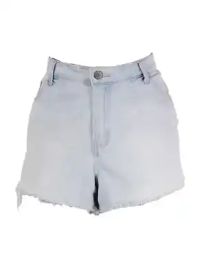 Short denim celeste claro deshilachado