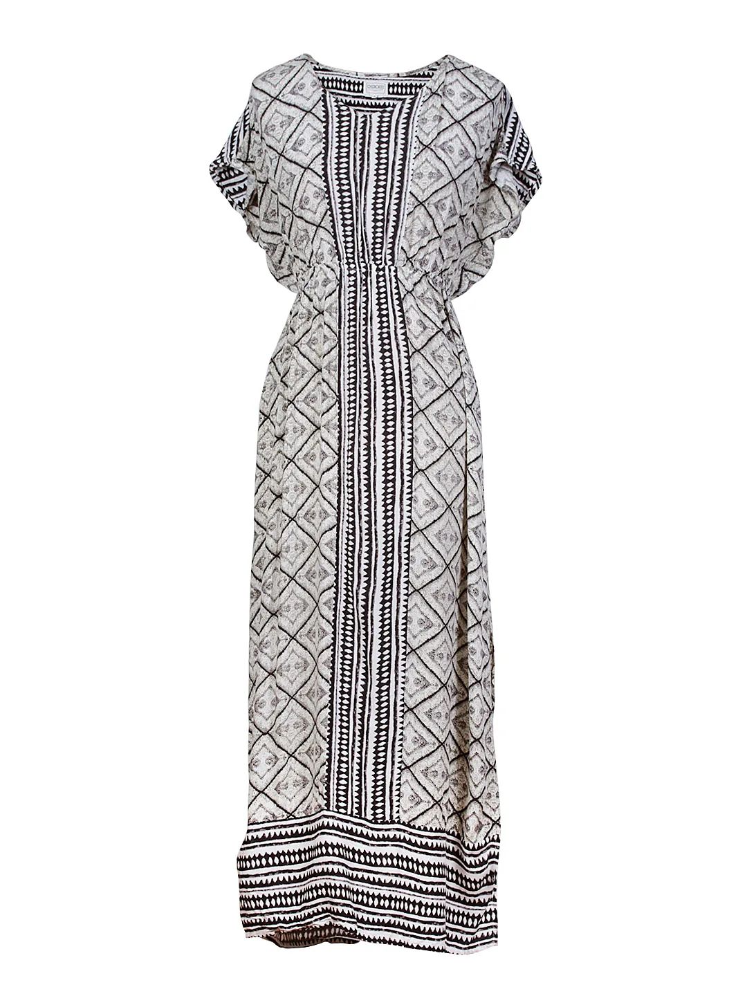 Vestido largo blanco y negro Cherokee