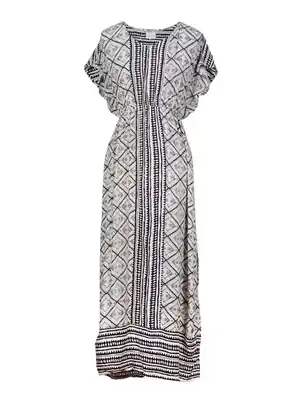 Vestido largo blanco y negro Cherokee