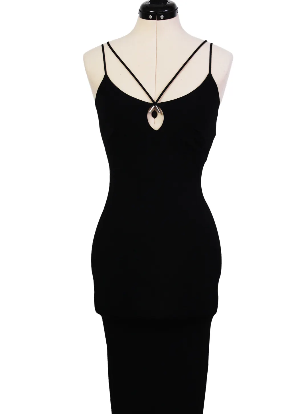 Vestido ajustado con tirantes delgados
