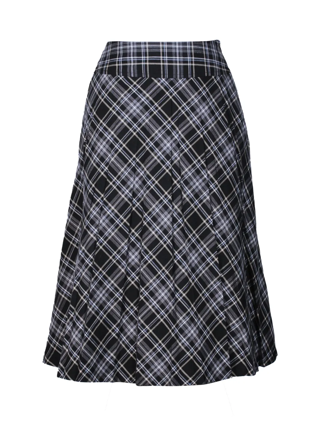 Falda midi cuadrillé evasé