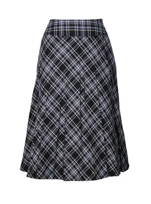 Falda midi cuadrillé evasé